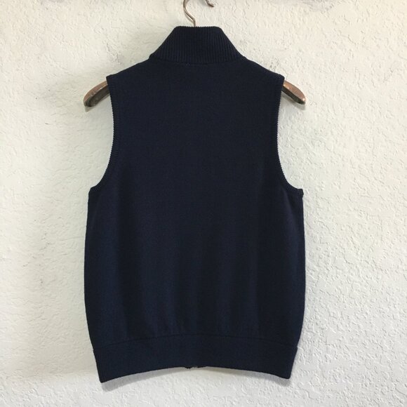 Glenbrae Kingsbarns Golf Vest NWT Womens XS Navy Blue Knit Lambswool Full Zip - Picture 4 of 13